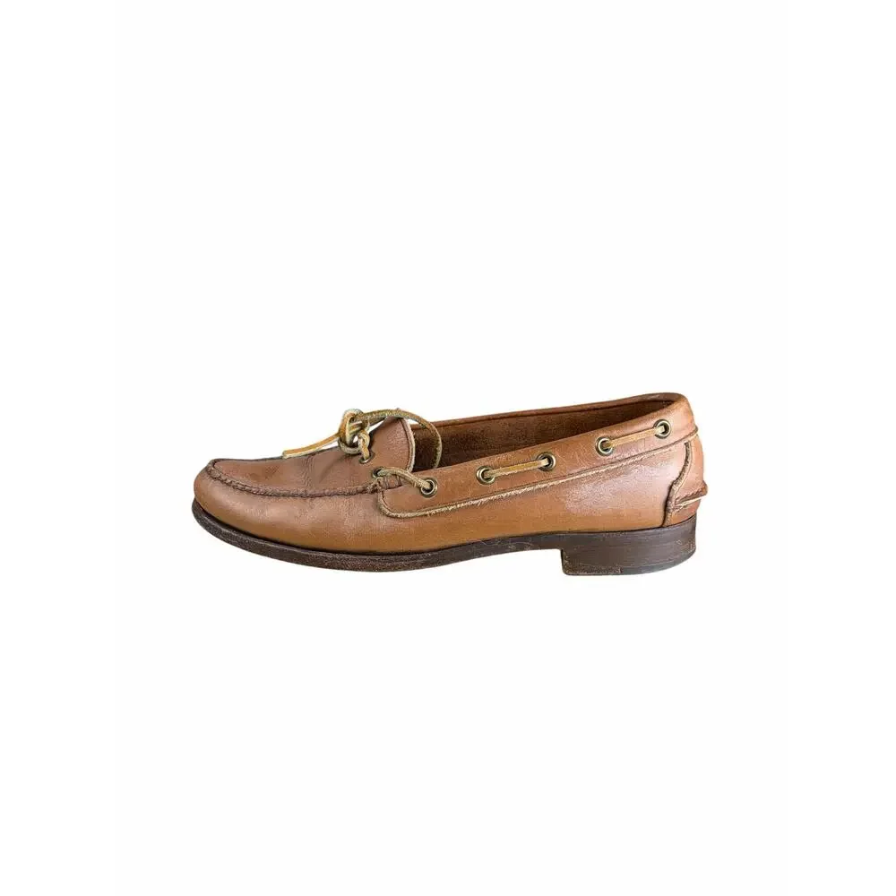 Polo Ralph Lauren Leather Boat Shoes Mens Size 8.5 Brown Deck Shoes